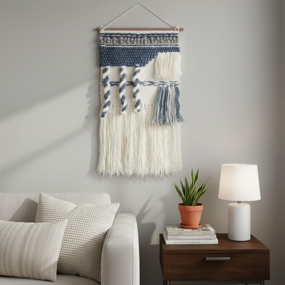 Handwoven Boho Fringed Wall Hanging Decor