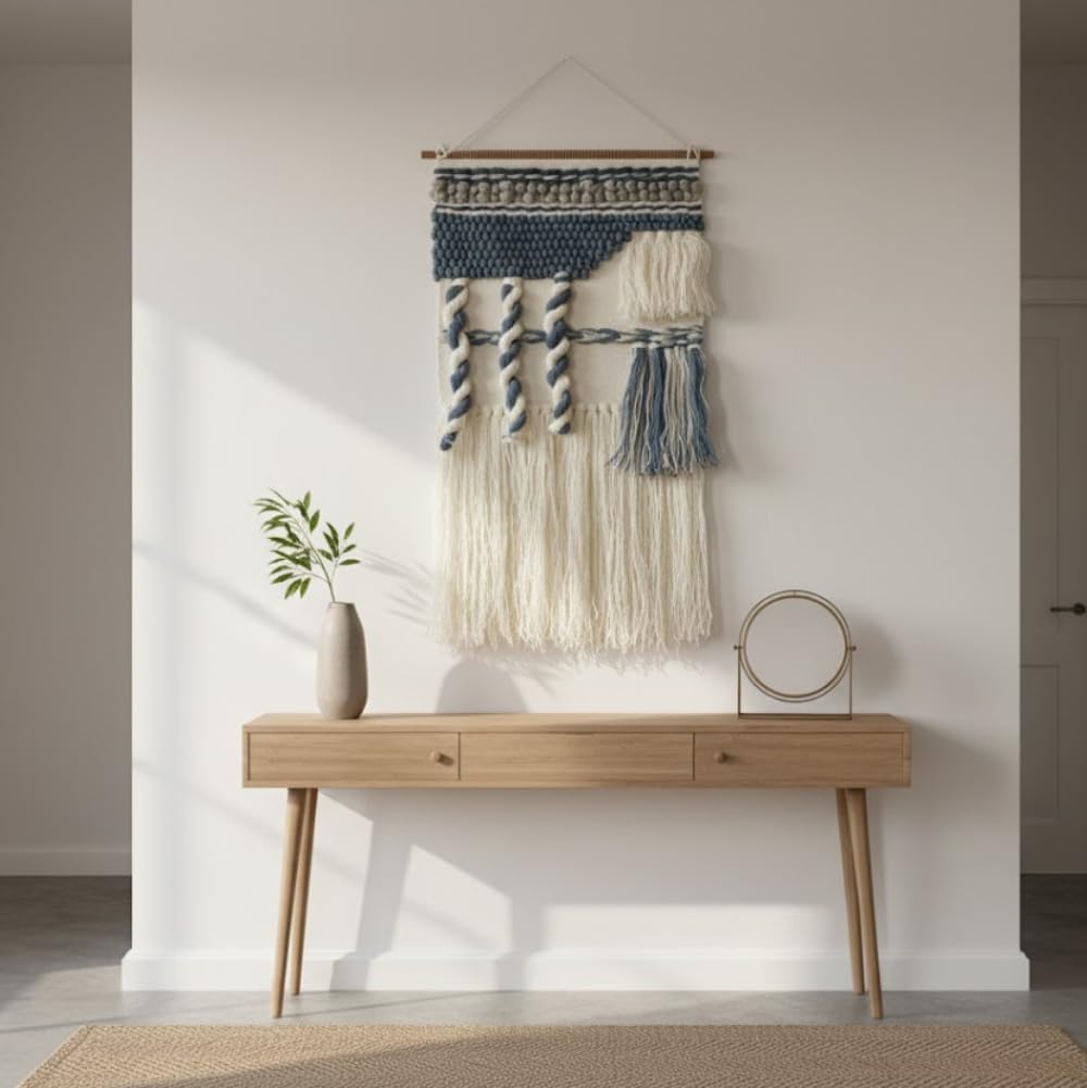 Handwoven Boho Fringed Wall Hanging Decor