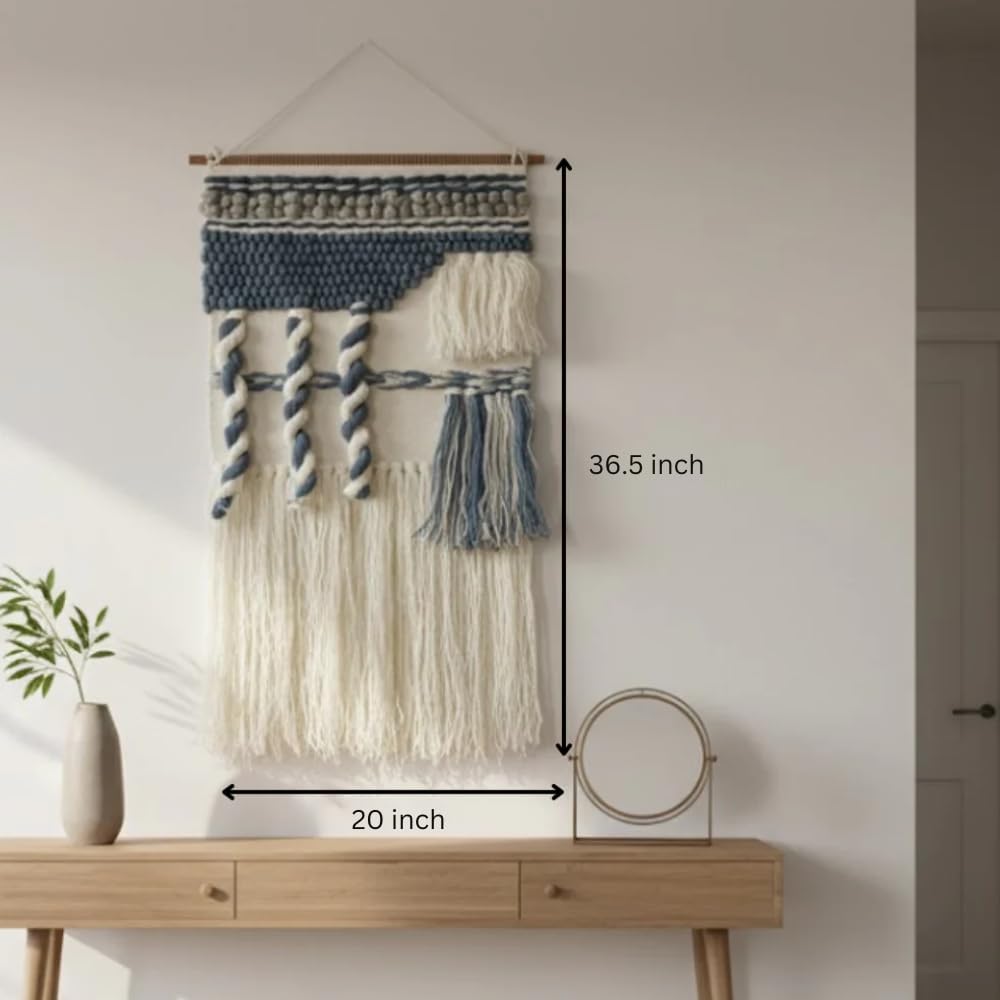 Handwoven Boho Fringed Wall Hanging Decor