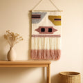 Textured Boho Handwoven Tufted Wool Wall Decor
