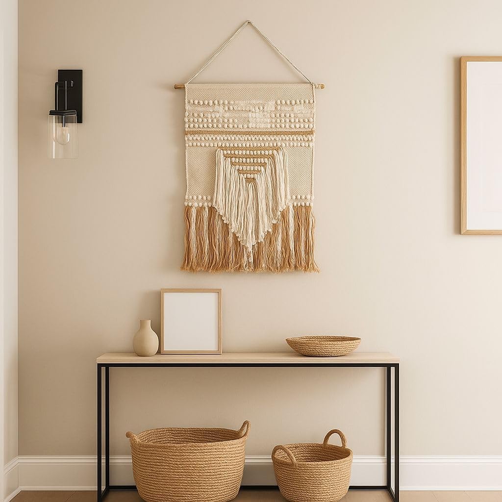 Boho Cotton Fringed Woven Wall Decor