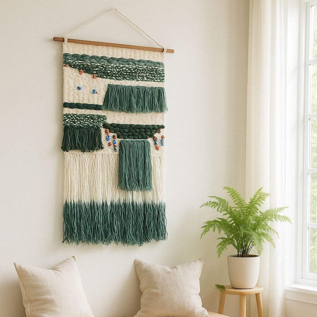 Handwoven Boho Fringed Wall Decor