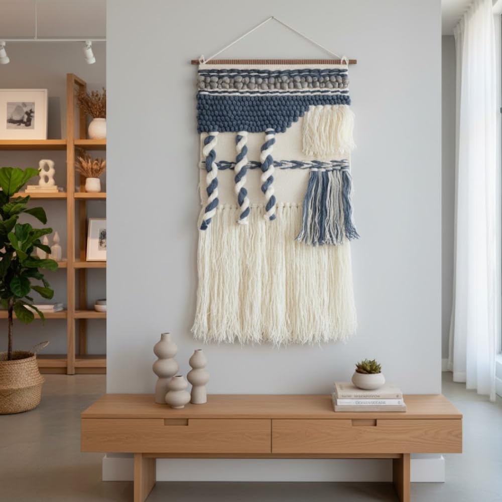 Handwoven Boho Fringed Wall Hanging Decor