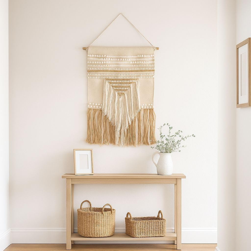 Boho Cotton Fringed Woven Wall Decor