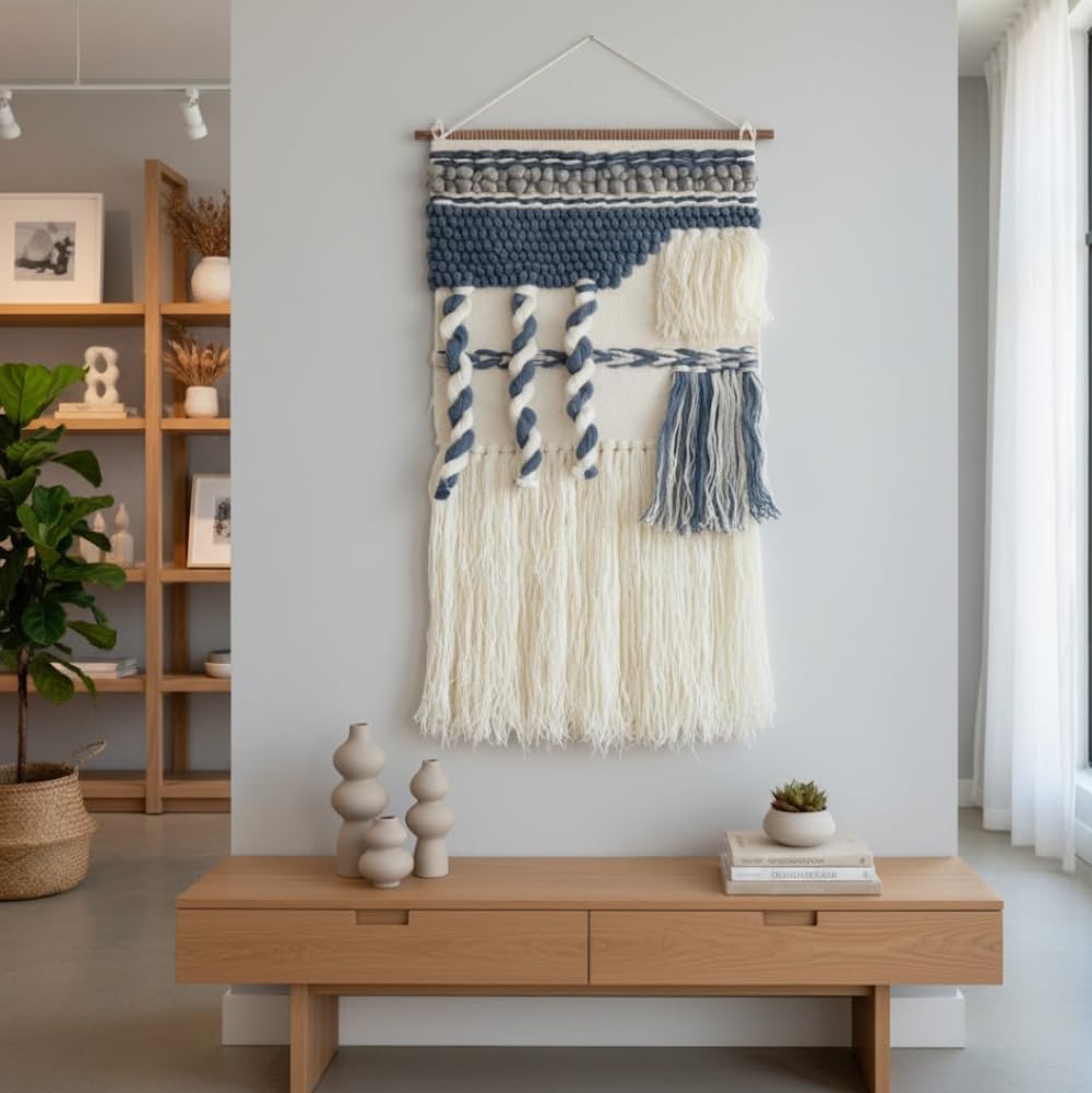 Handwoven Boho Fringed Wall Hanging Decor