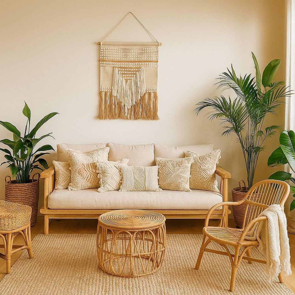 Boho Cotton Fringed Woven Wall Decor