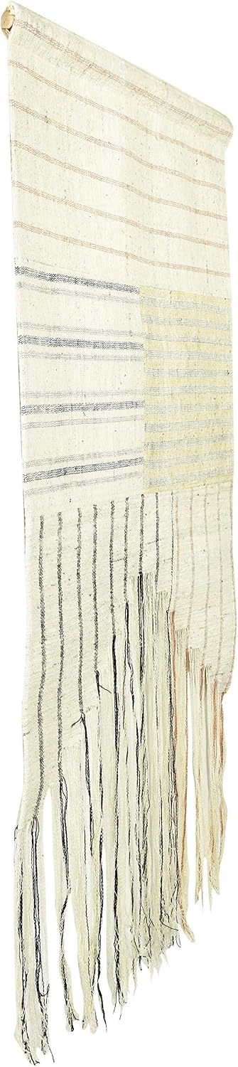 Striped Cotton Fringe Woven Wall Hanging