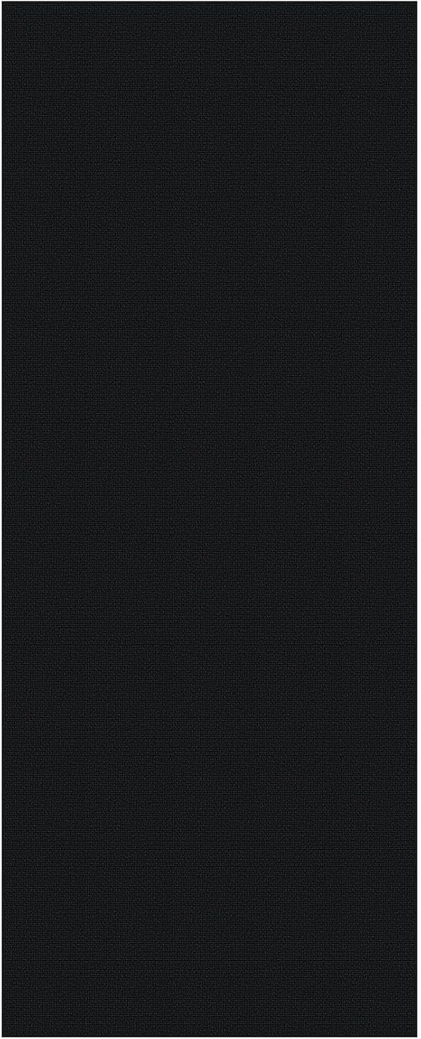 Black Braided Non Slip Cotton Runner Rug