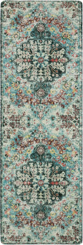 Bohemian Floral Washable Pet Friendly Rug