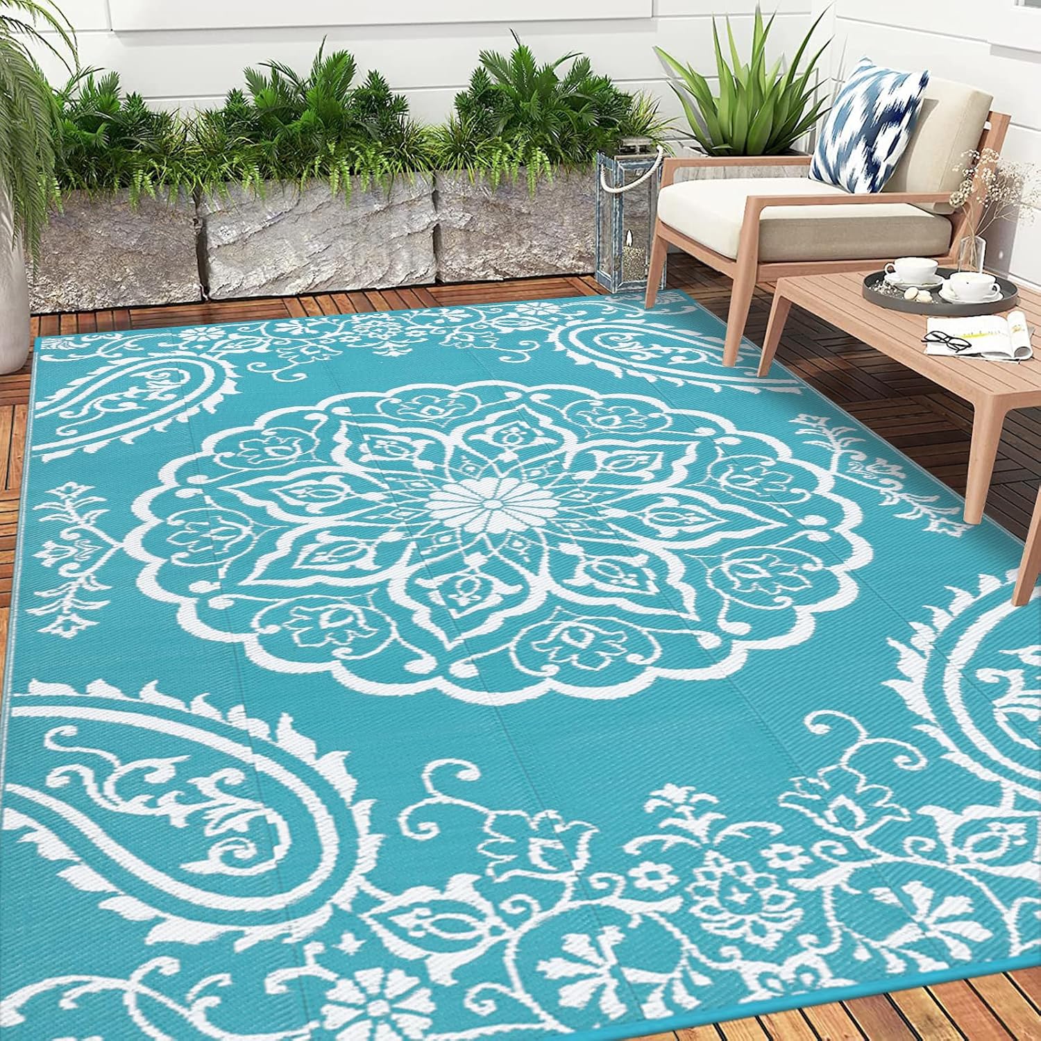 Reversible Waterproof Polypropylene Patio Rug