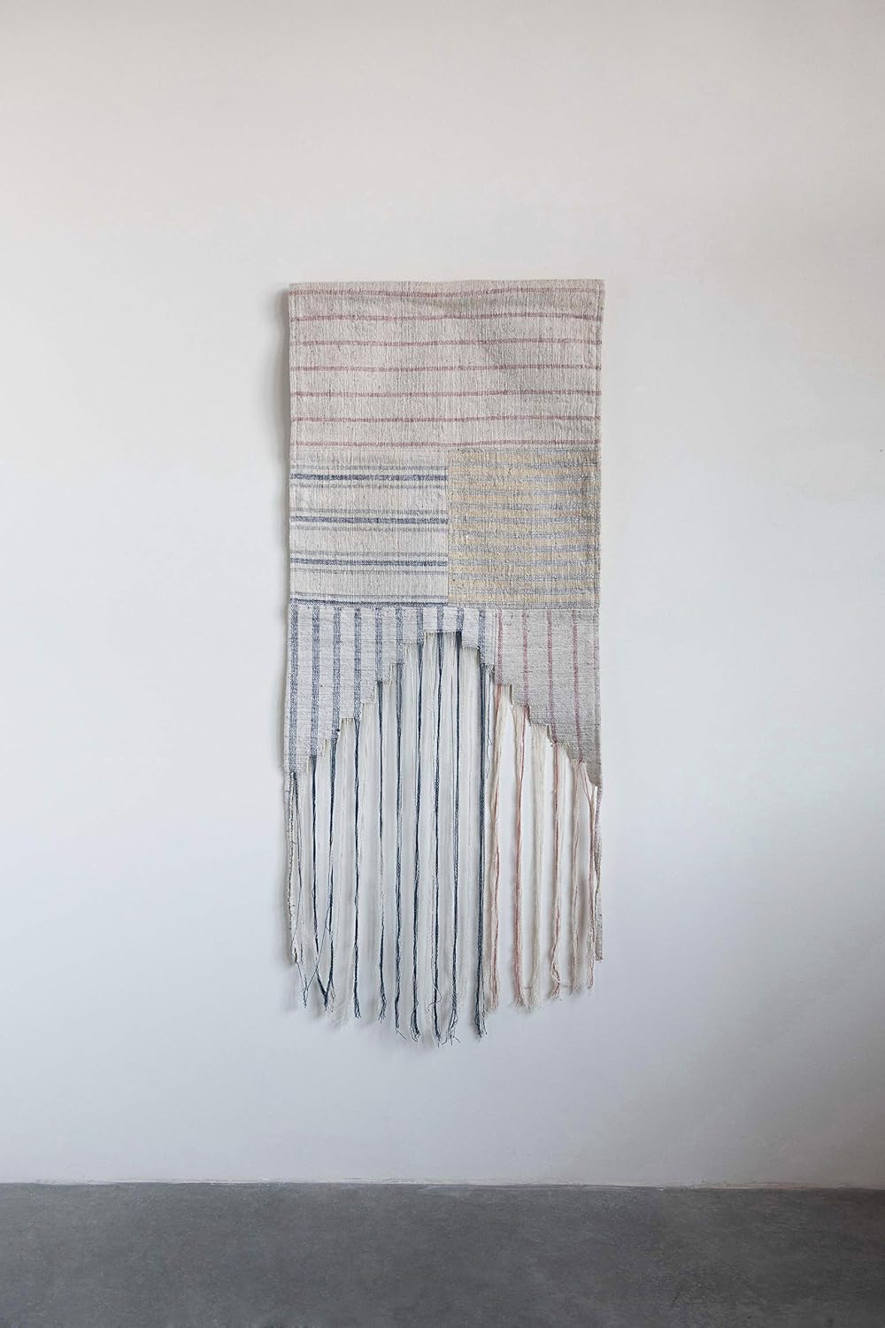 Striped Cotton Fringe Woven Wall Hanging
