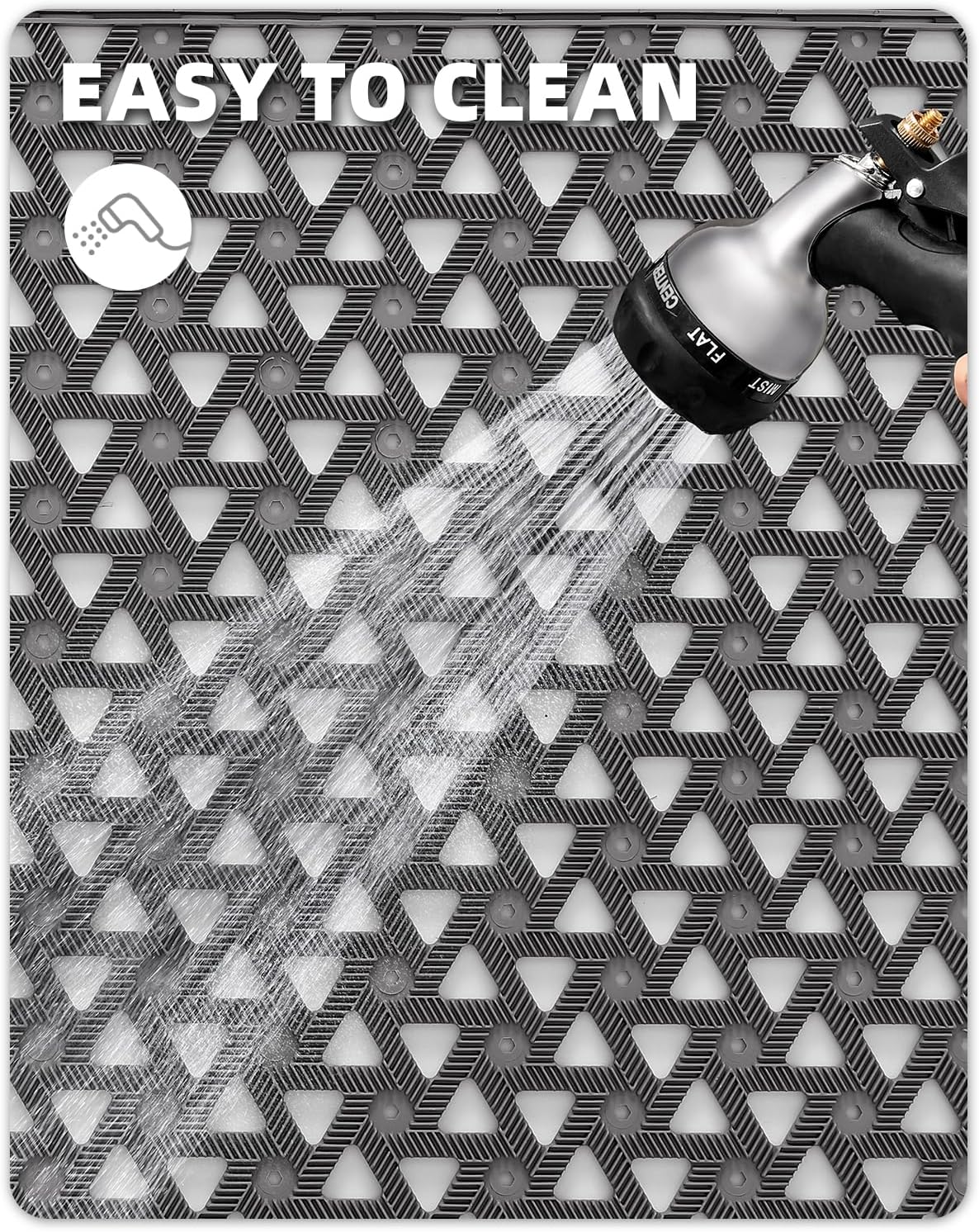 Grey Heavy Duty Waterproof Entrance Door Mat