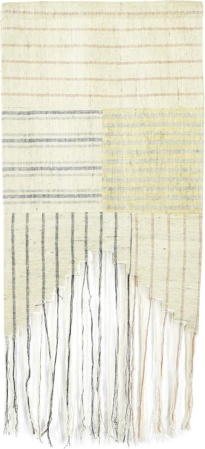 Striped Cotton Fringe Woven Wall Hanging