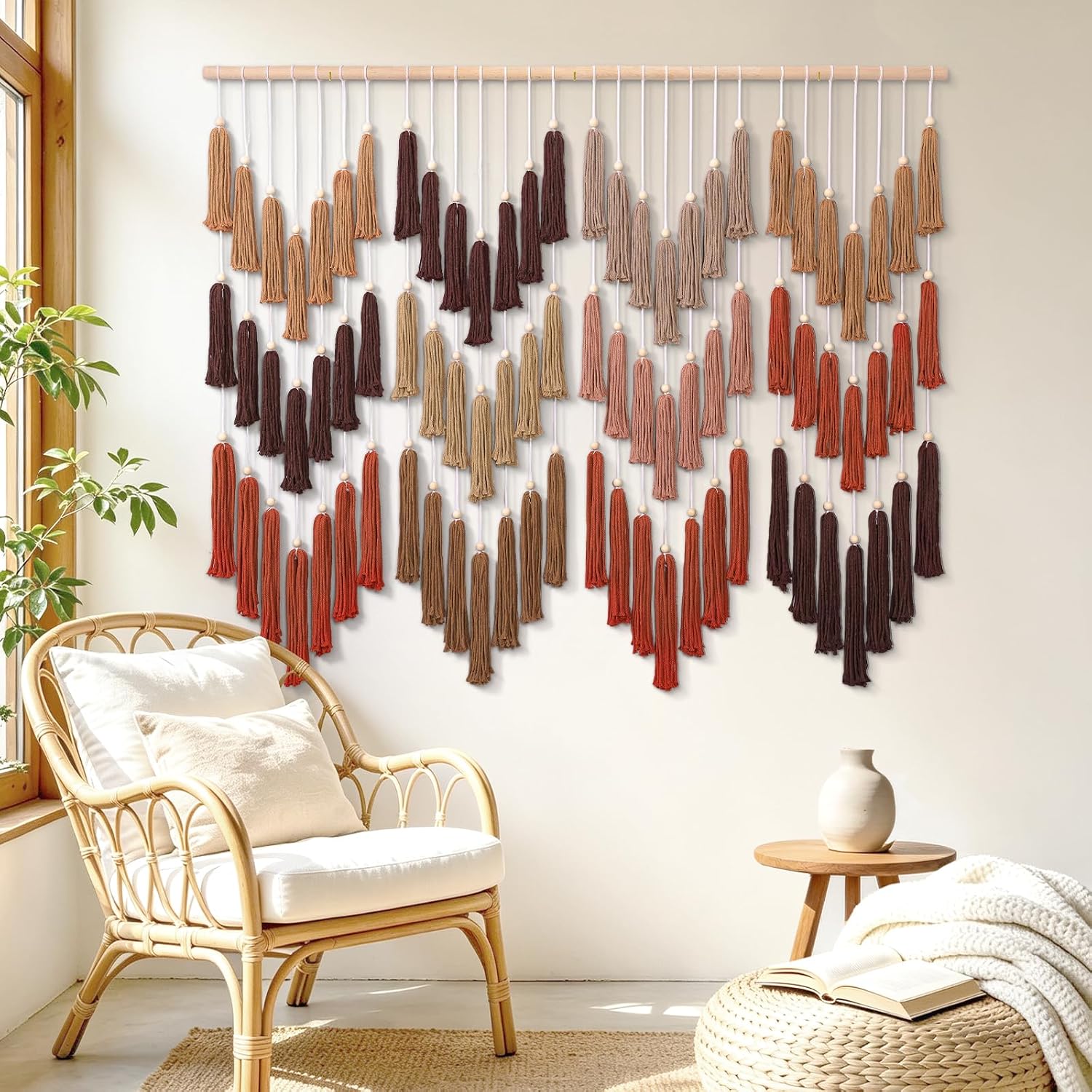 Brown Dip-Dye Handmade Boho Macrame Wall Decor