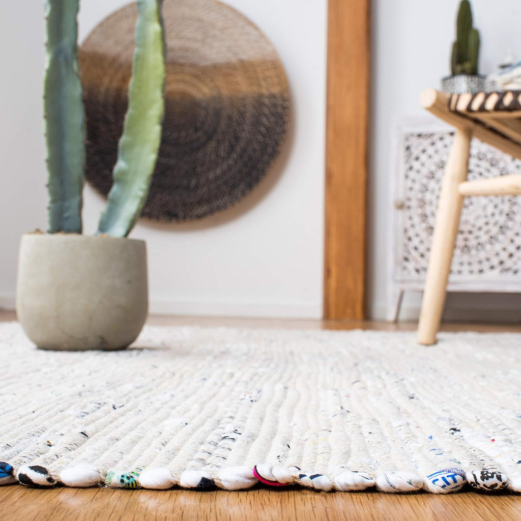 Boho Stripe Cotton Handmade Runner Rug