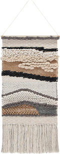 Boho Tribal Wool Jute Wall Tapestry
