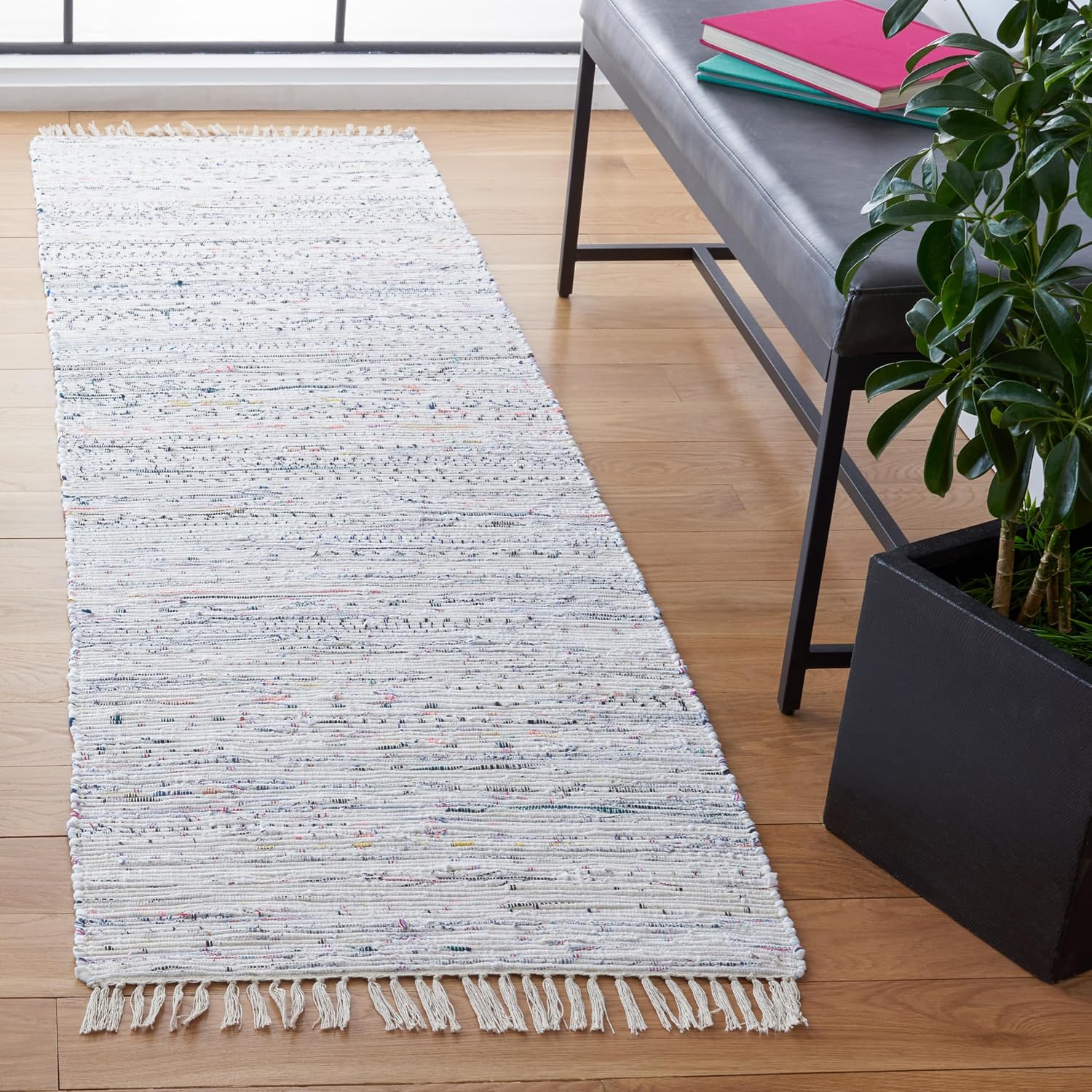 Boho Stripe Cotton Handmade Runner Rug