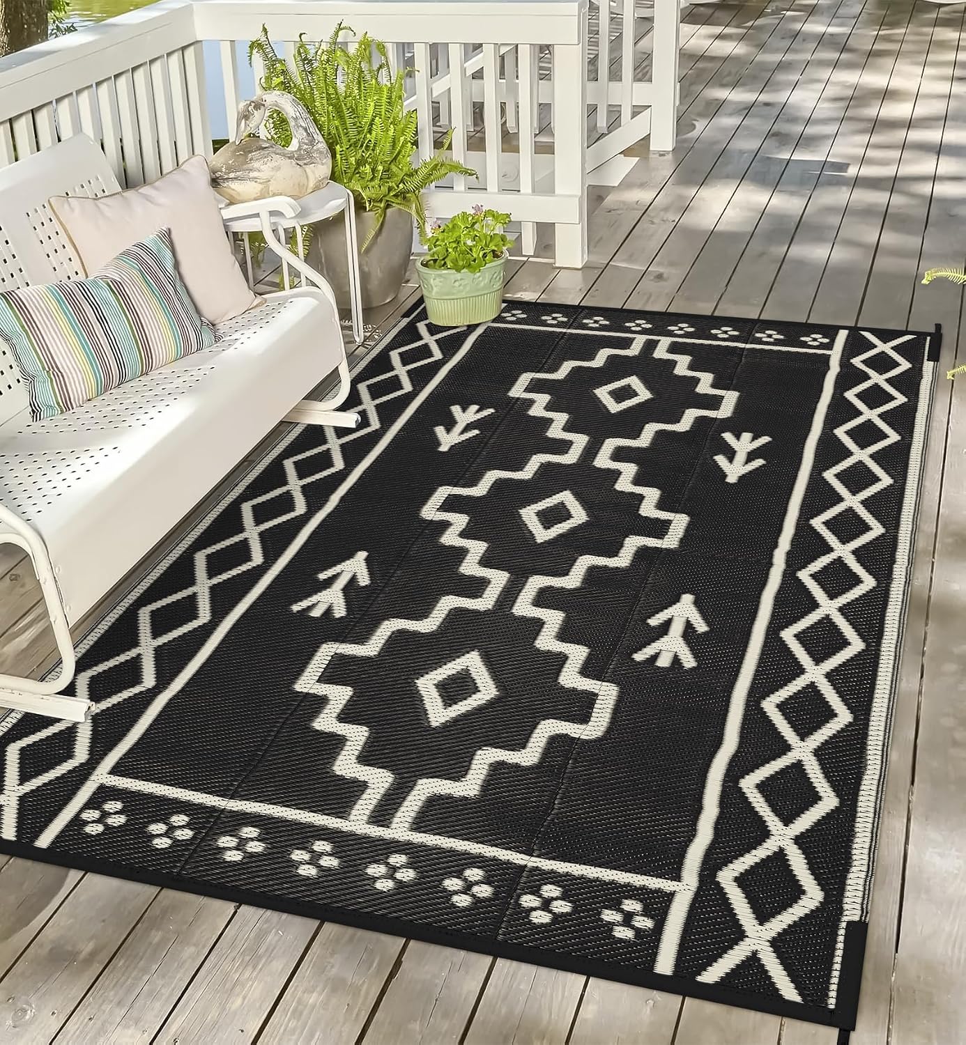 Reversible Waterproof Boho Outdoor Rug