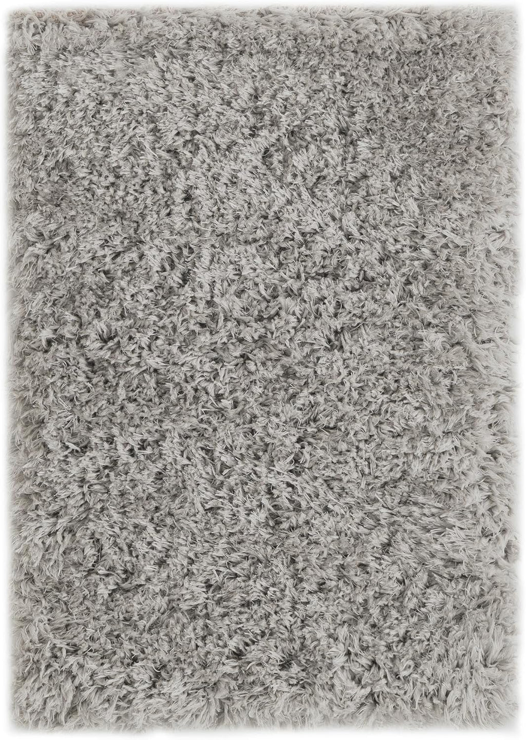 Gray Plush Stain Resistant Easy Clean Shag Rug