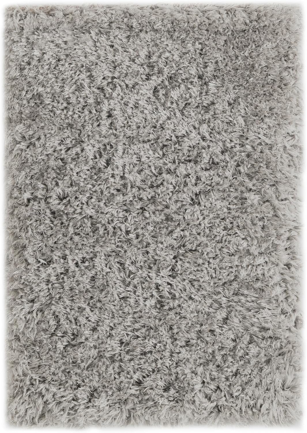 Gray Plush Stain Resistant Easy Clean Shag Rug