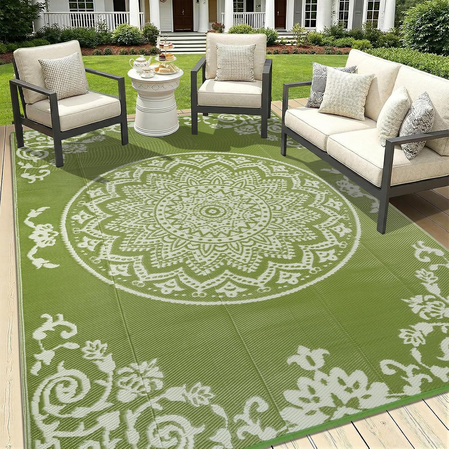 Reversible UV Resistant Lightweight Outdoor Rug