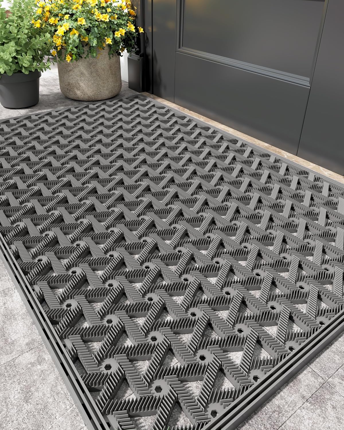 Grey Heavy Duty Waterproof Entrance Door Mat