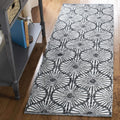 Black Ivory Handwoven Cotton Runner Rug