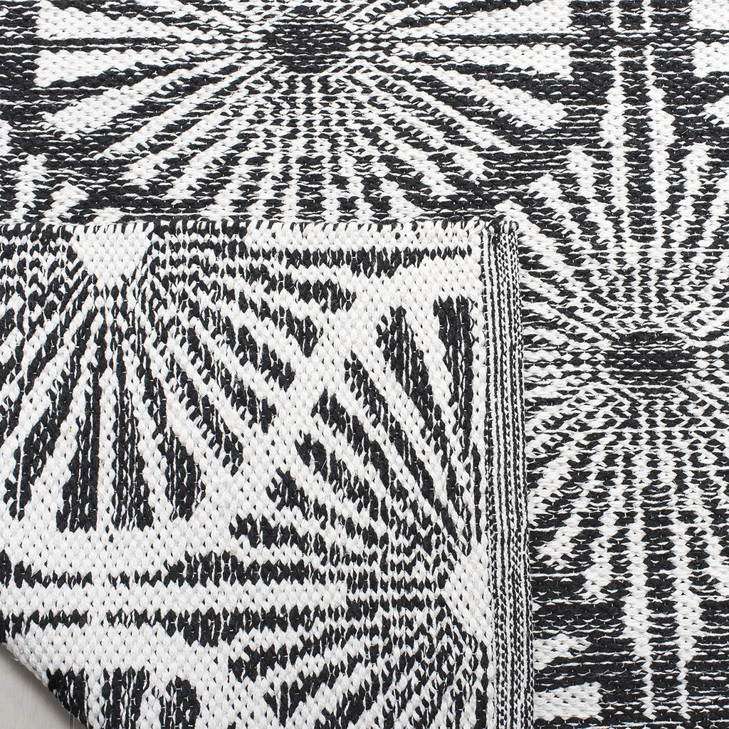 Black Ivory Handwoven Cotton Runner Rug